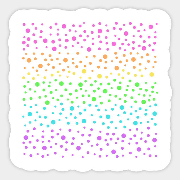 Rainbow Polka Dots Sticker by Whoopsidoodle